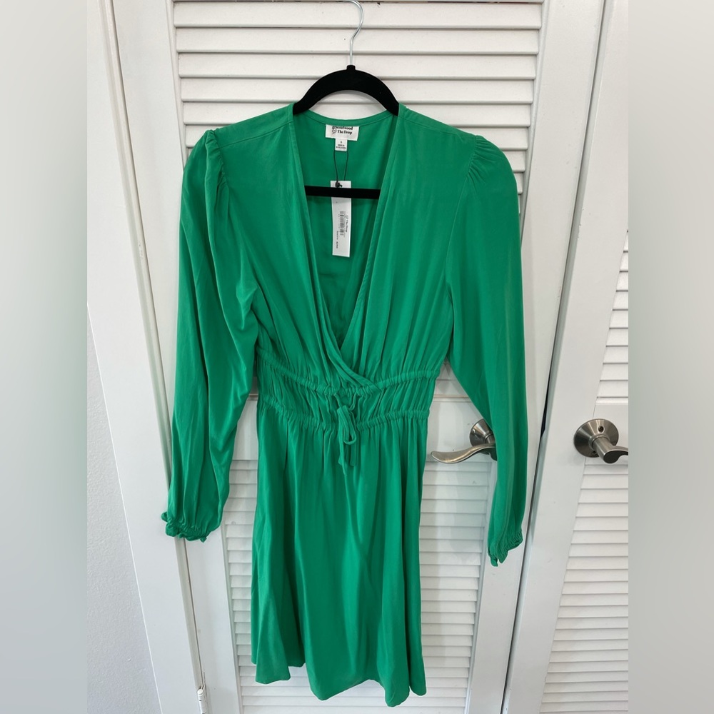 The drop @graceatwood Emerald crossover front dress